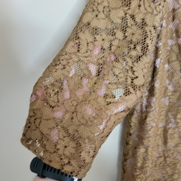 Fossil | Dark Tan Lace Sheath Dress - Picture 2 of 5